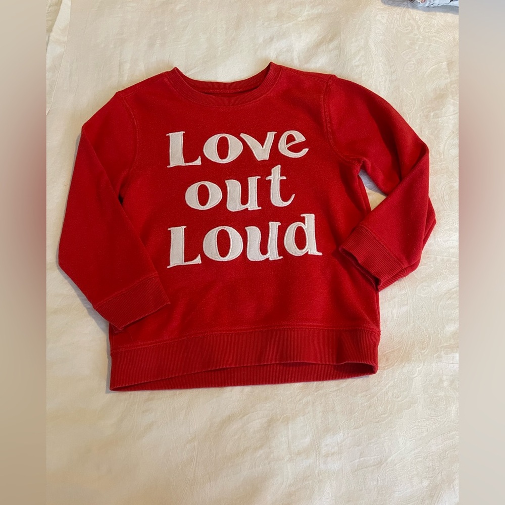 Oldnavy Red crew neck Sweatshirt - Love Out Loud (unisex)